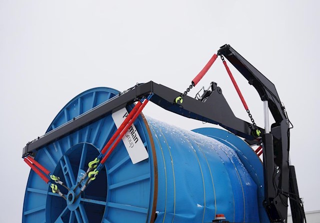 Cable drum trailer Top Spreader