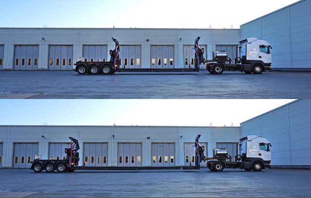 Low Bed Telescopic Trailer