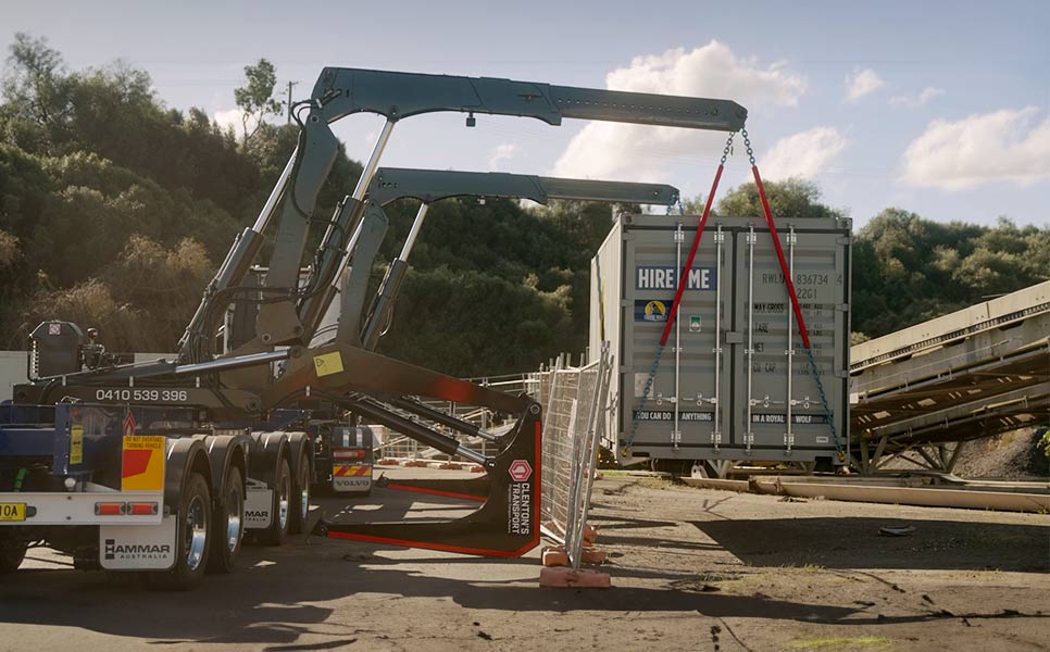 500 Sideloader Lift Above Fence